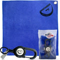 Premium Retractable Waffle Towel & Carabiner - 16" x 16"