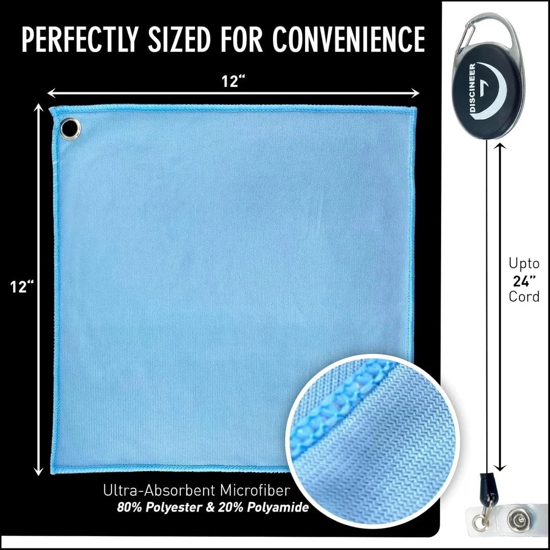 Retractable Microfiber Towel - 12" x 12"
