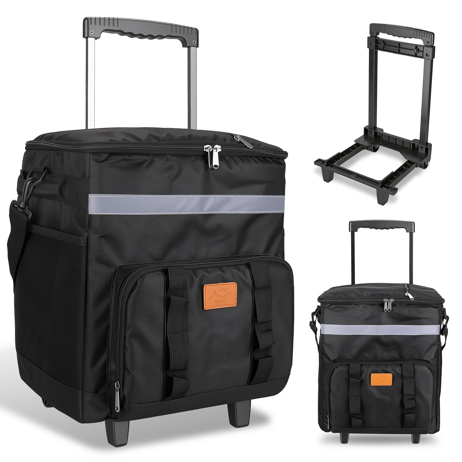 Rolling Cooler Bag with Wheels - 35L Insulated Collapsible