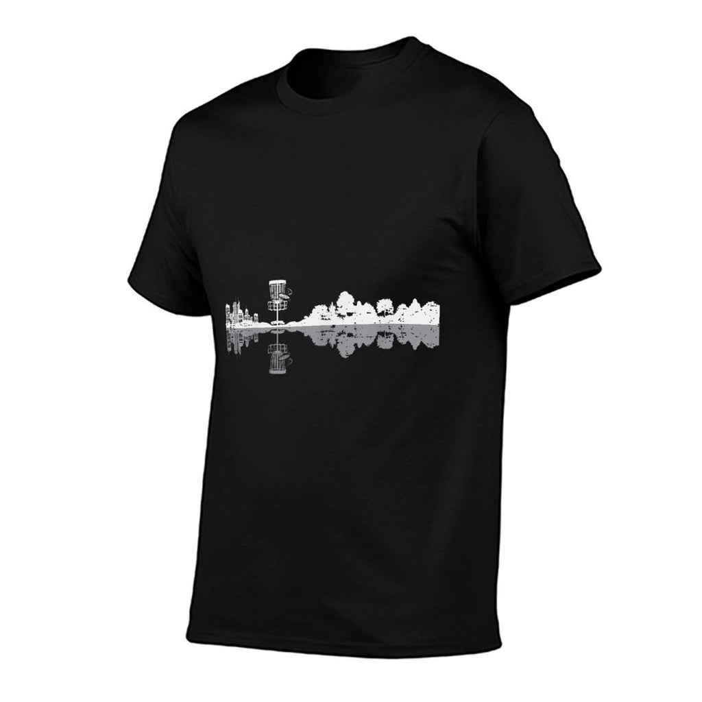 Disc Golf Trees Landscape Frisbee Golfer Frolf Men Women Kid  Stretchy T-Shirt