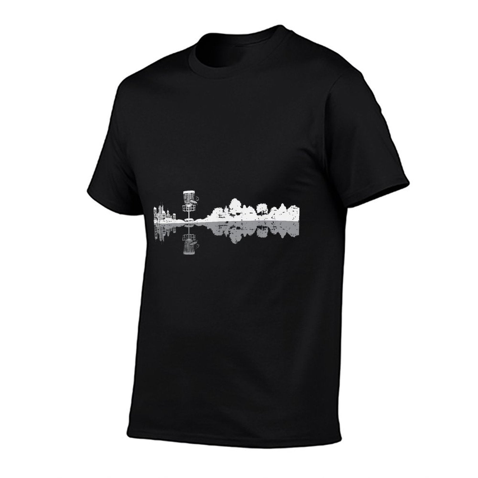 Disc Golf Trees Landscape Frisbee Golfer Frolf Men Women Kid  Stretchy T-Shirt