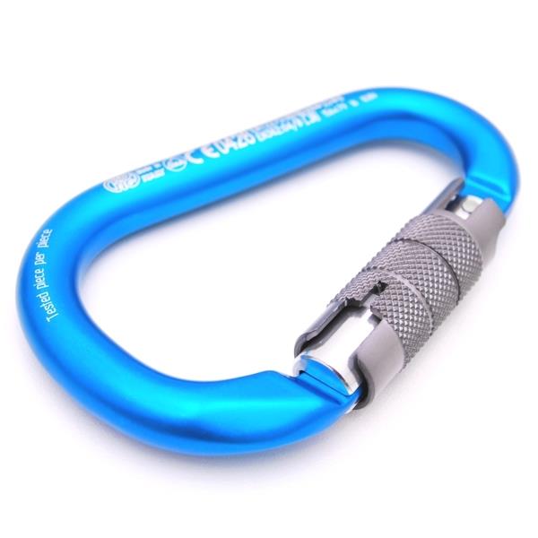 Aluminum Carabiner - Twist Lock (autolock) - HMS Pear Shape - Rated - For Rigging, Suspension