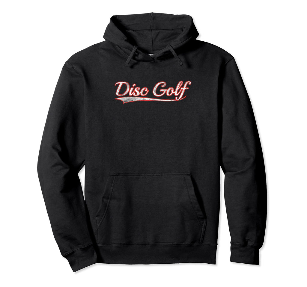 Disc Golf Varsity Distressed Hoodie - Fun Novelty Design for Adults