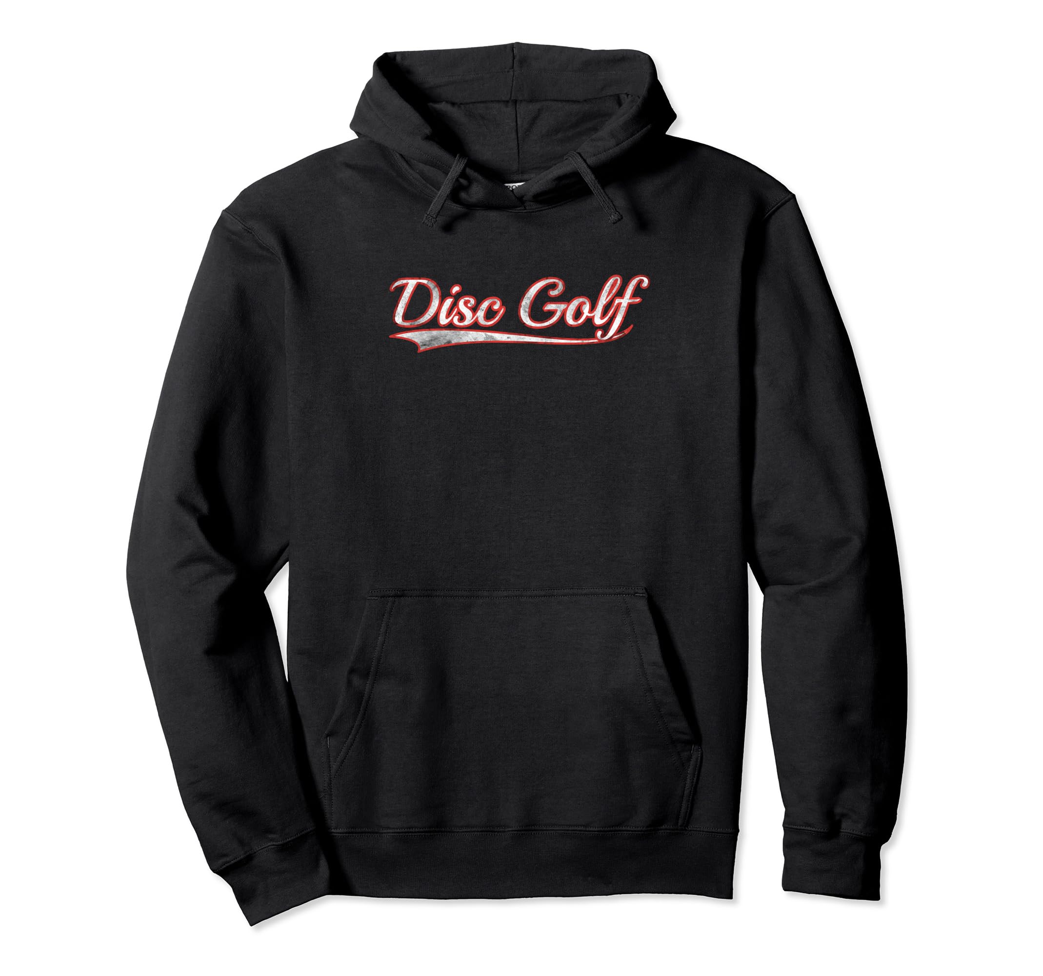 Disc Golf Varsity Distressed Hoodie - Fun Novelty Design for Adults