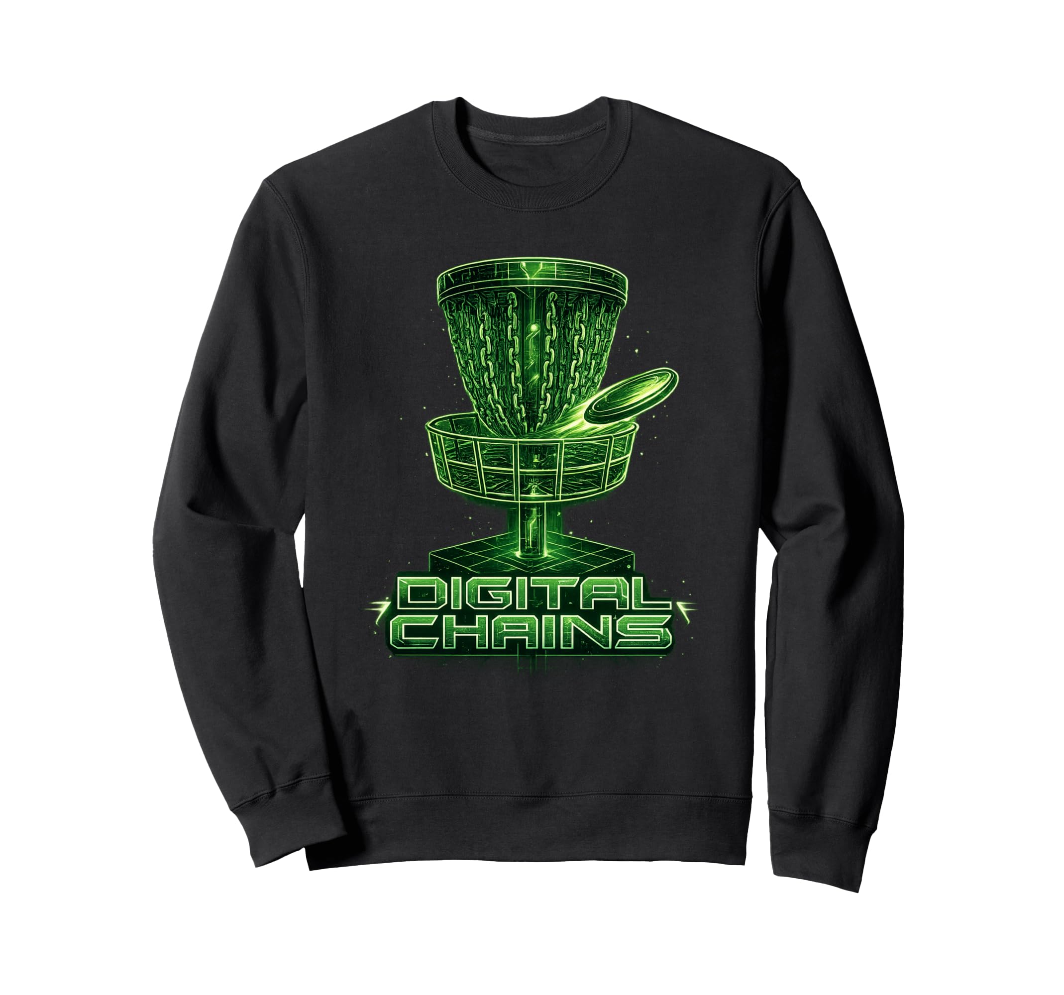Digital Chains Disc Golf Cyber Sweatshirt - Casual Everyday Wear Unisex