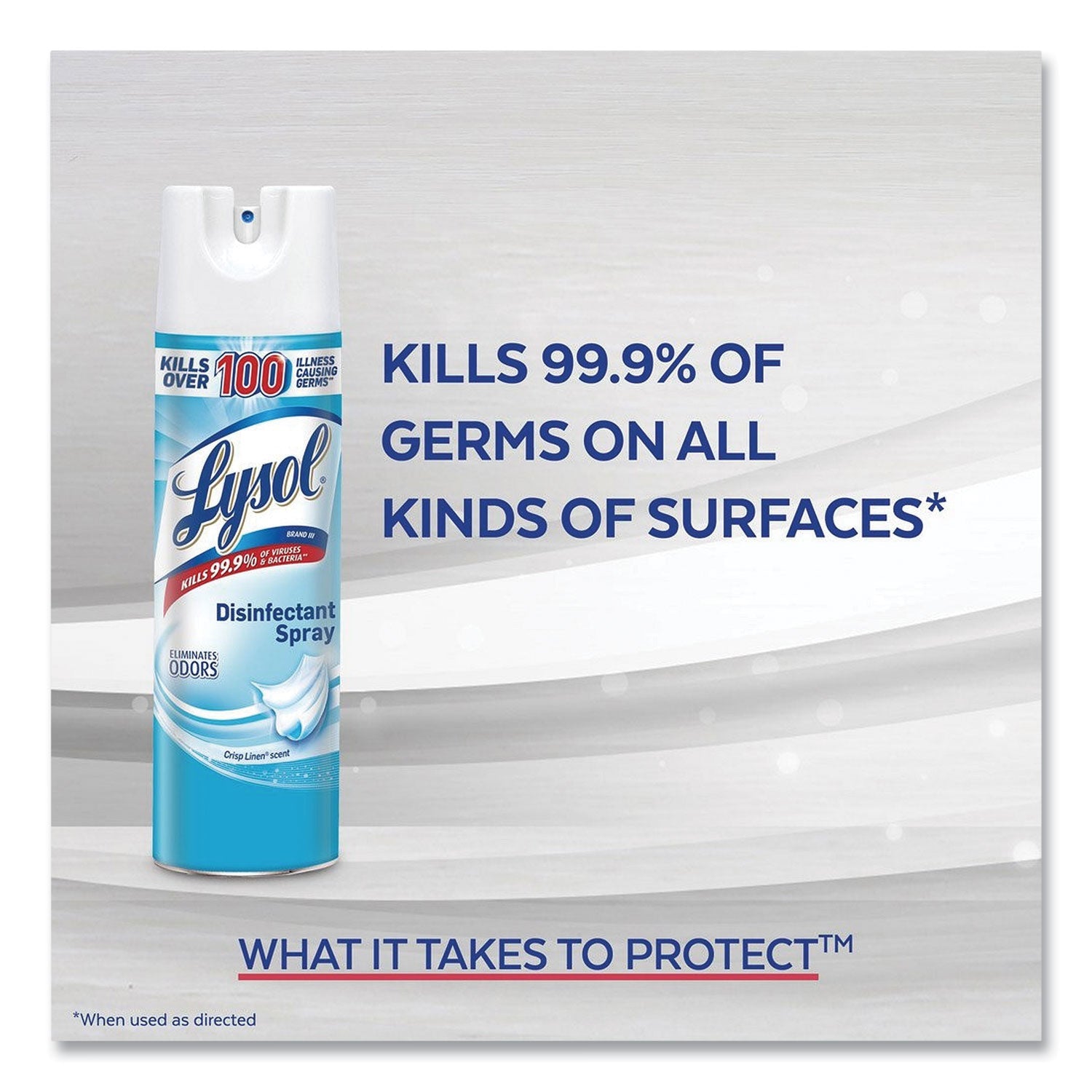 LYSOL Disinfectant Spray, Crisp Linen Scent, 12.5 oz Aerosol Spray