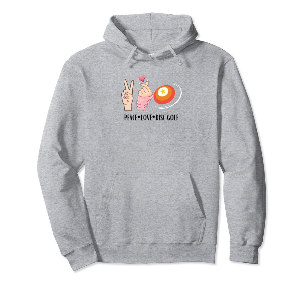 Peace Love Disc Golf Hoodie - Casual Everyday Wear for Adults