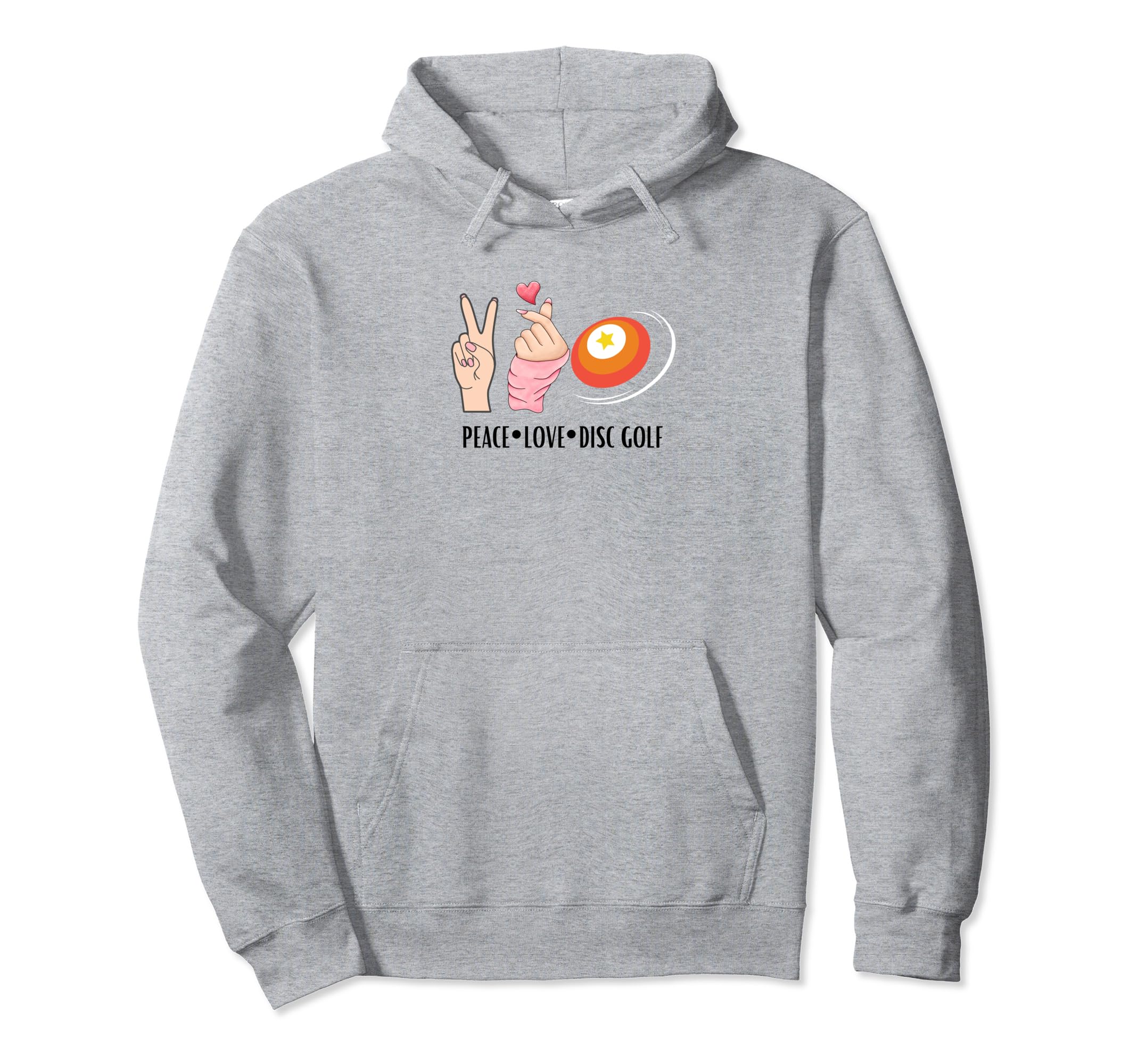 Peace Love Disc Golf Hoodie - Casual Everyday Wear for Adults
