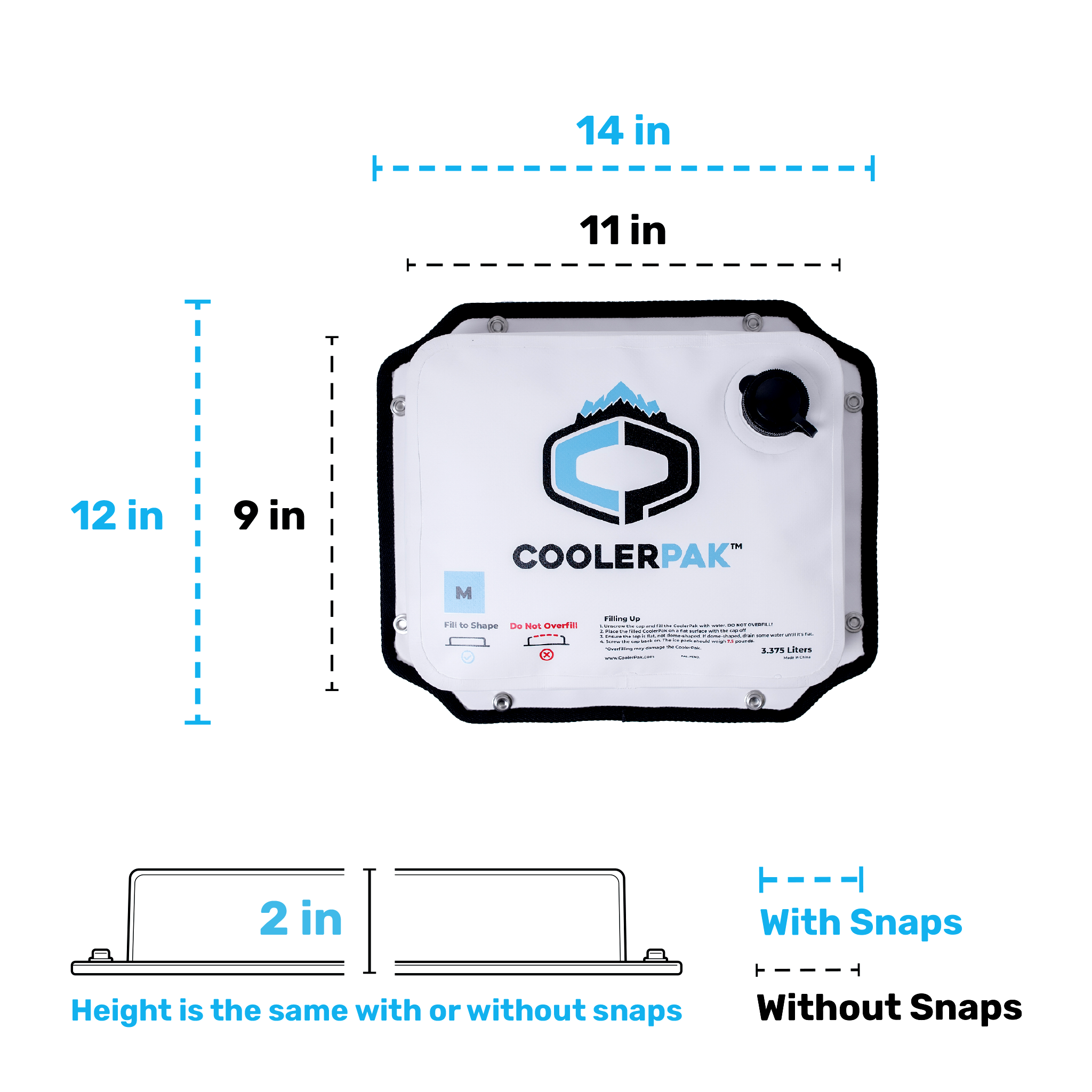 CoolerPak 8lb Ice Block Pack - Reusable Ice Pack for Coolers