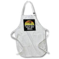 Apron - No Little Balls Just Big Discs in white and retro semi circle on black Stamp City - typography - disc golf
