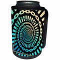3dRose Perkins Designs - Disc Golf - graphic design of disc golf chains rotate into infinity using droste effect - Can Cooler Bottle Wrap (cc_292654)