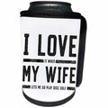 3dRose Carsten Reisinger - Illustrations - I Love It When My Wife Lets Me Play Disc Golf - Can Cooler Bottle Wrap (cc_316994)