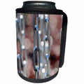 3dRose Macro photo of disc golf basket chains with a soft... - Can Cooler Bottle Wrap (cc_350876)