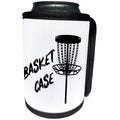 3dRose Basket case written near a black disc golf basket on... - Can Cooler Bottle Wrap (cc-382283)