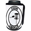3dRose Chain Smoker in a circle with disc golf basket and disc... - Can Cooler Bottle Wrap (cc-382298)