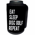 3dRose Eat Sleep Disc Golf Repeat in bold white lettering on... - Can Cooler Bottle Wrap (cc-382301)