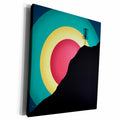 3dRose Extreme Disc Golf - colorful circles and disc golf... - Museum Grade Canvas Wrap (cw_173738)