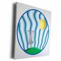 3dRose Heat wave - a frisbee disc golf basket melting in the... - Museum Grade Canvas Wrap (cw_174246)