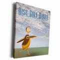 3dRose Disc Golf Birdie a disc golfing bird throws a frisbee... - Museum Grade Canvas Wrap (cw_18424)