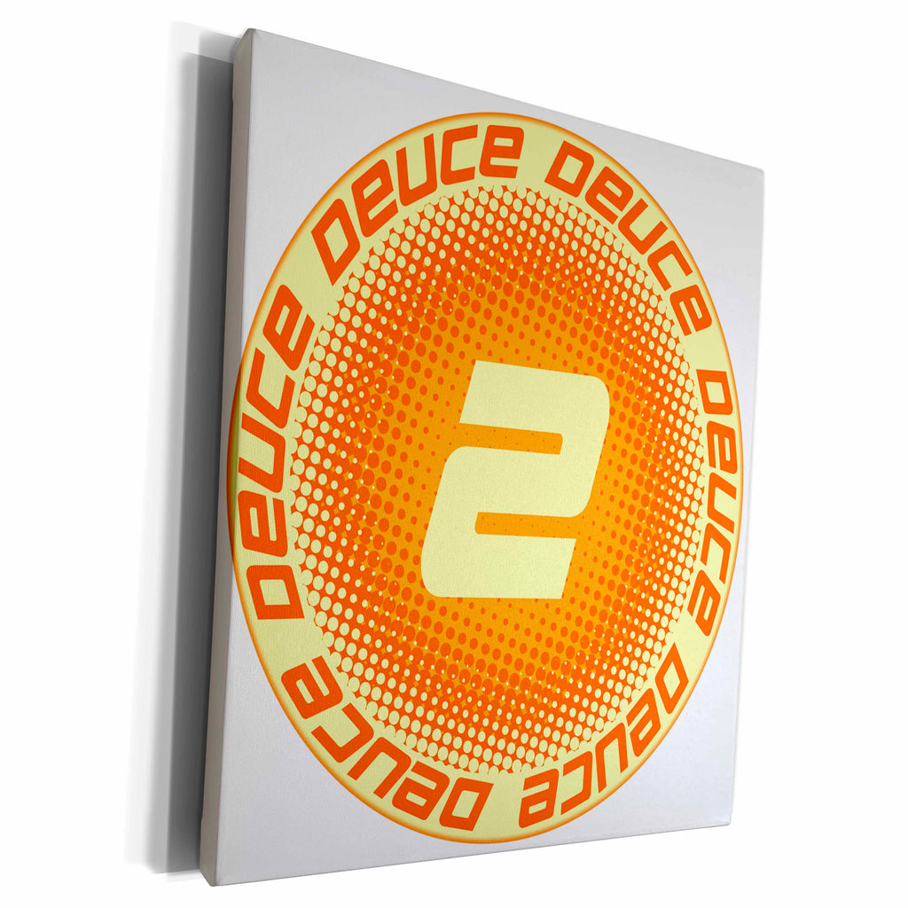 3dRose Deuce 2 disc golf graphic design using the number 2... - Museum Grade Canvas Wrap (cw_19461)