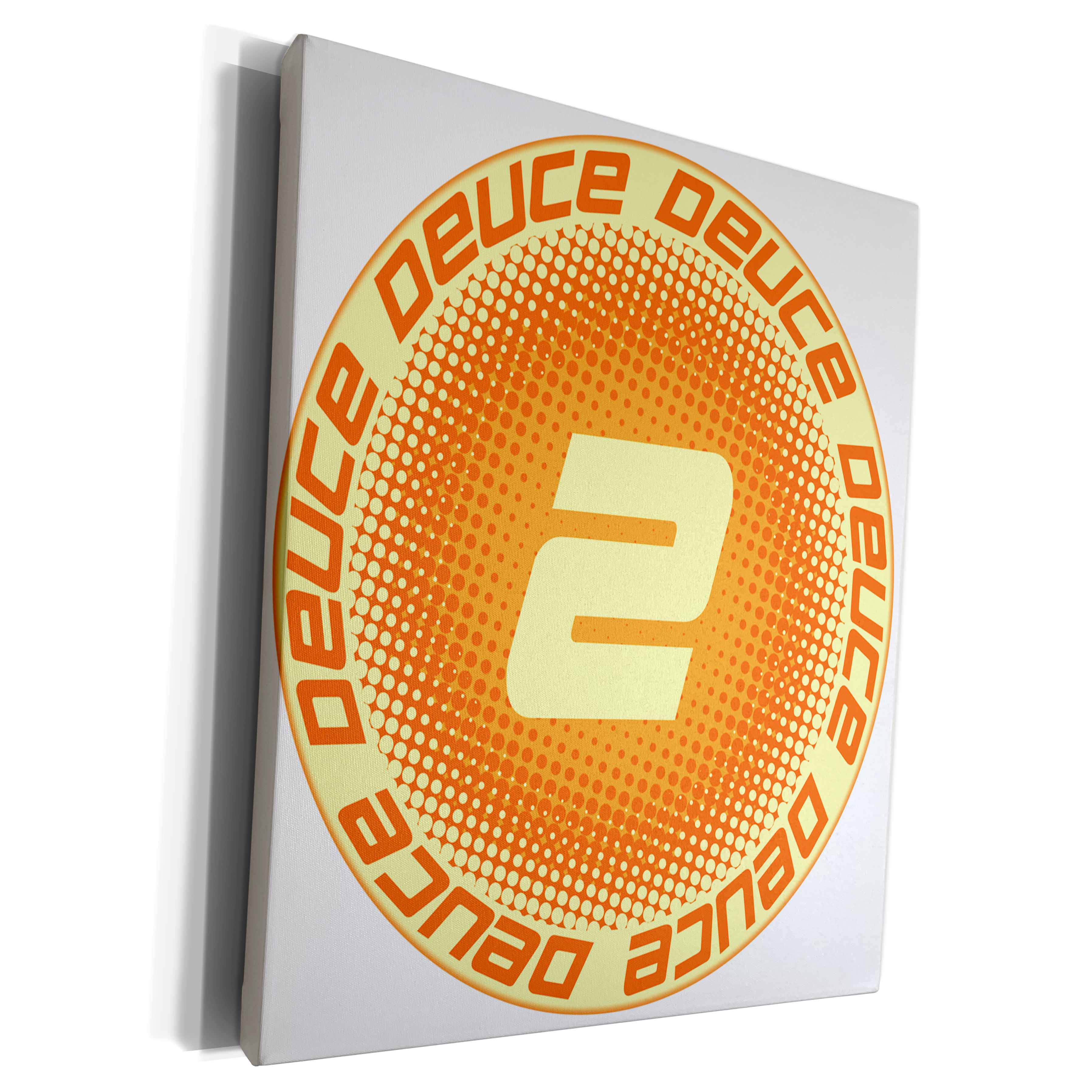 3dRose Deuce 2 disc golf graphic design using the number 2... - Museum Grade Canvas Wrap (cw_19461)