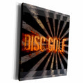 3dRose Grunge Explosion disc golf text with grunge and... - Museum Grade Canvas Wrap (cw_19462)