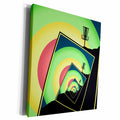3dRose Phil Perkins - Disc Golf - Spinning Disc Golf Baskets - colorful frisbee disc golf design - Museum Grade Canvas Wrap (cw_243432)