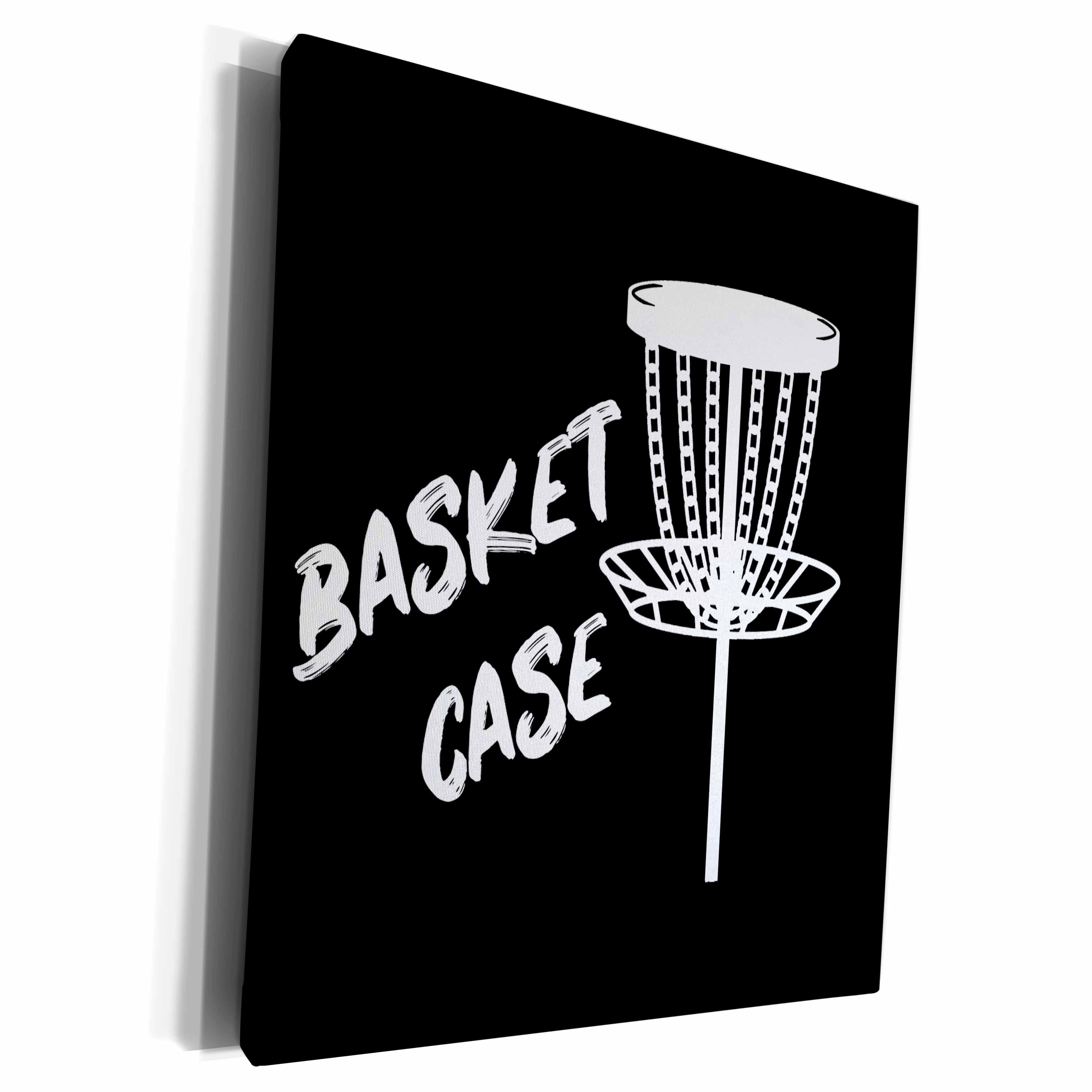3dRose Basket case Written Near a White disc Golf Basket on... - Museum Grade Canvas Wrap (cw-382282)