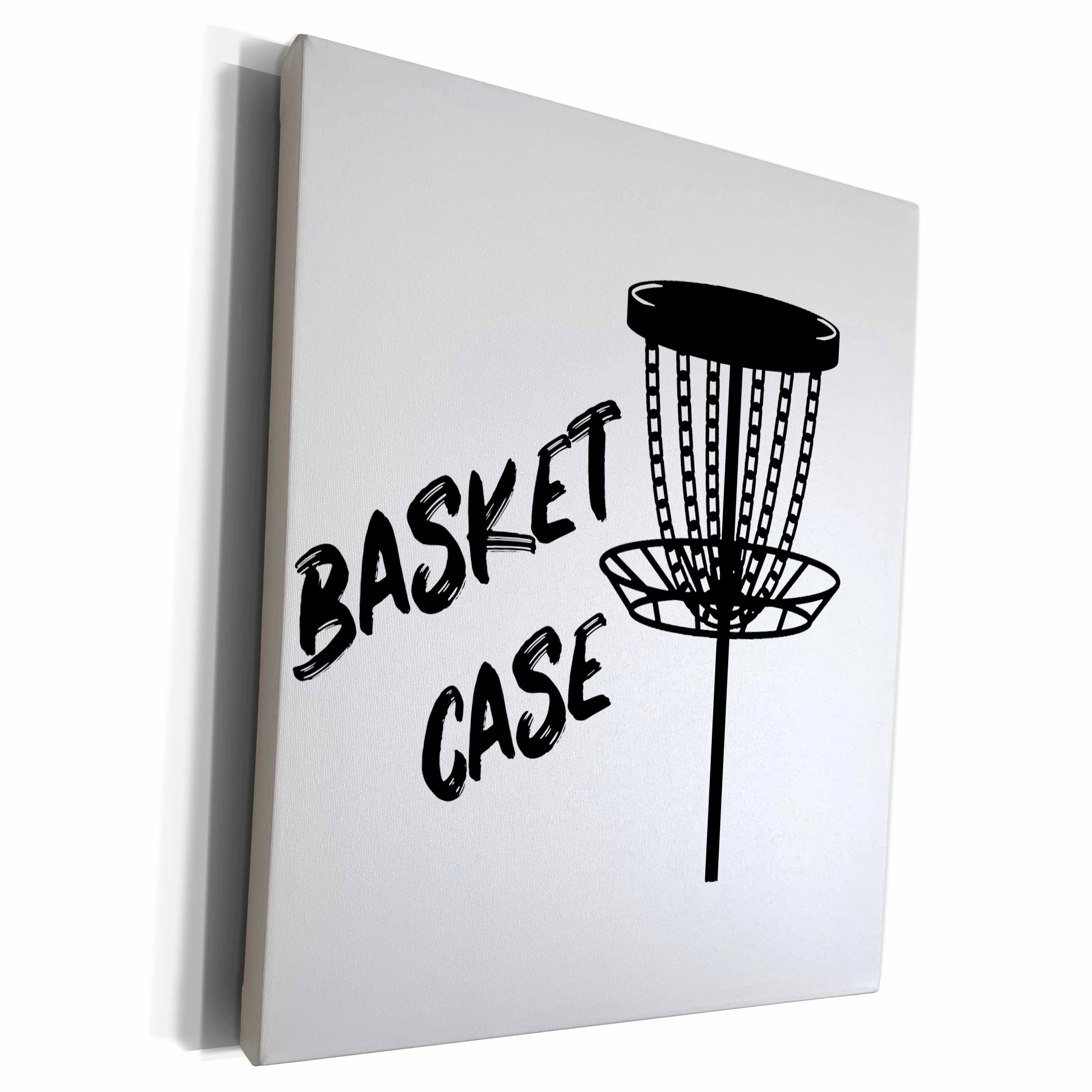 3dRose Basket case Written Near a Black disc Golf Basket on... - Museum Grade Canvas Wrap (cw-382283)
