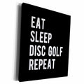 3dRose Eat Sleep Disc Golf Repeat in bold white lettering on... - Museum Grade Canvas Wrap (cw-382301)