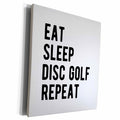 3dRose Eat Sleep Disc Golf Repeat in bold black lettering on... - Museum Grade Canvas Wrap (cw-382302)