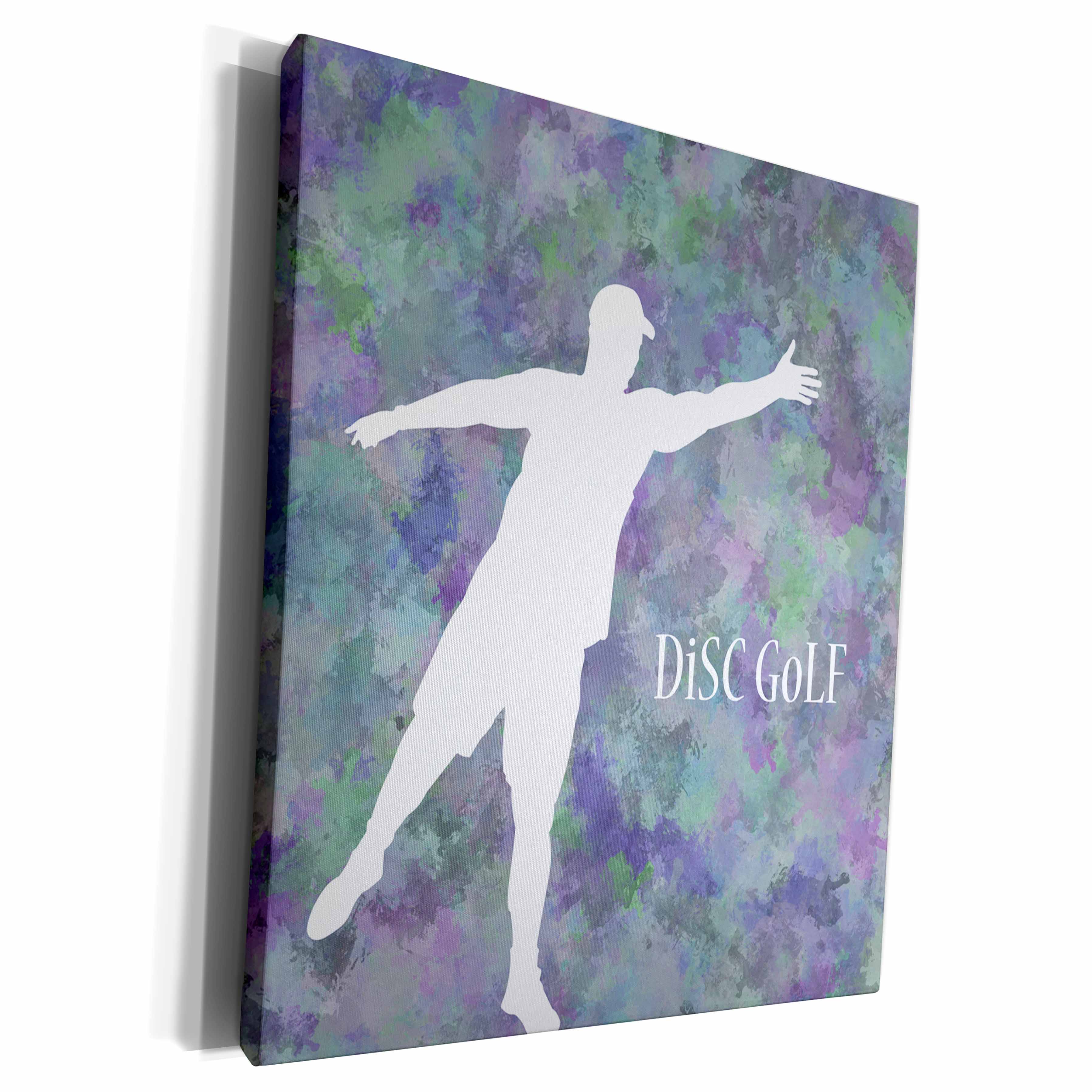 3dRose Disc Golf - enjoy this cool Disc Golfer putting with a... - Museum Grade Canvas Wrap (cw_39419)