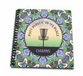 3dRose Color palette of purple and green disc golf basket graphic... - Drawing Books (db_350050)