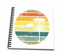 3dRose White disc Golf Basket with disc Over Striped Circle on White. - Drawing Books (db-382288)