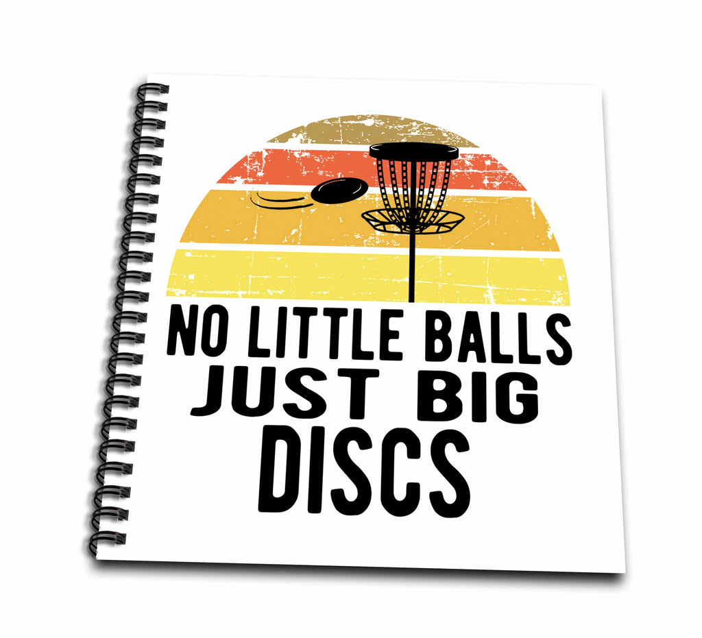 3dRose No Little Balls Just Big Discs in Black and Retro semi Circle on... - Drawing Books (db-382294)