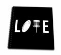 3dRose Love Spelled with disc Golf Clipart. White on Black Background. - Drawing Books (db-382309)
