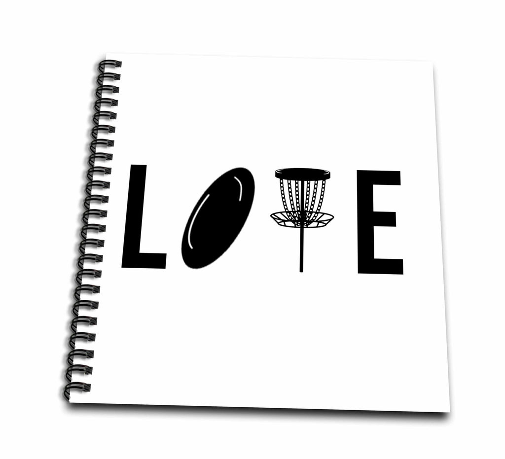 3dRose Love Spelled with disc Golf Clipart. Black on White Background. - Drawing Books (db-382310)
