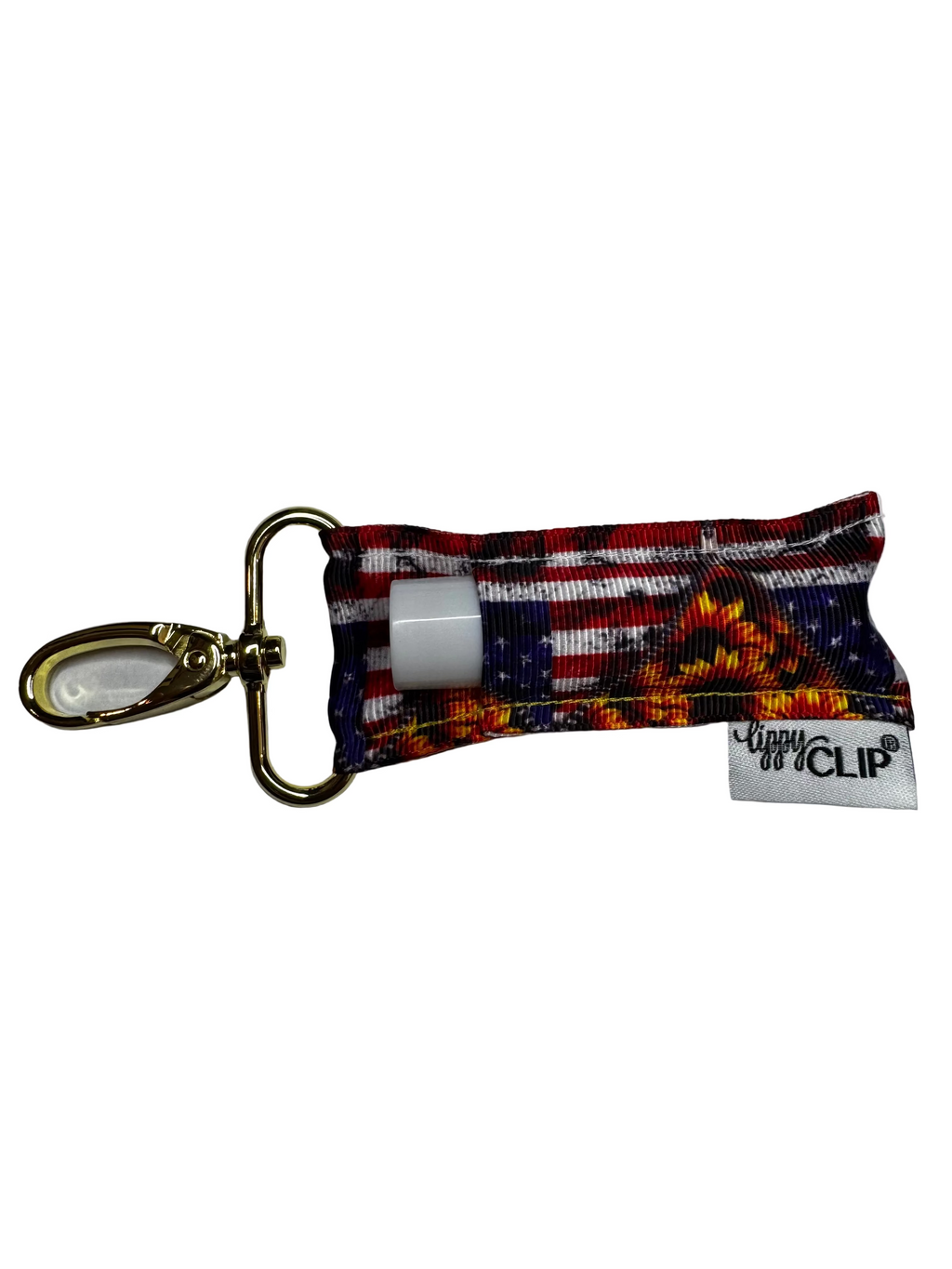 Flag and Sunflowers LippyClip® Lip Balm Holder