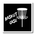 3dRose Basket case Written Near a White disc Golf Basket on... - Iron on Heat Transfers (ht-382282)