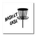 3dRose Basket case Written Near a Black disc Golf Basket on... - Iron on Heat Transfers (ht-382283)