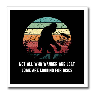 3dRose Not All who Wander are Lost Some are seaching for Discs... - Iron on Heat Transfers (ht-382284)