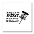 3dRose It Puts it in The Basket or Else it gets to Throw Again... - Iron on Heat Transfers (ht-382287)