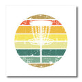 3dRose White disc Golf Basket Over Retro Striped Circle on... - Iron on Heat Transfers (ht-382289)