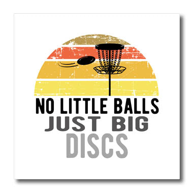 3dRose No Little Balls Just Big Discs in Gradient Lettering on... - Iron on Heat Transfers (ht-382292)