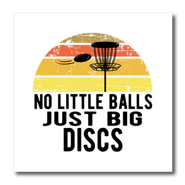 3dRose No Little Balls Just Big Discs in Black and Retro semi... - Iron on Heat Transfers (ht-382294)
