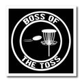 3dRose Boss of The Toss in a Circle with disc Golf Basket and... - Iron on Heat Transfers (ht-382295)
