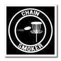3dRose Chain Smoker in a Circle with disc Golf Basket and disc... - Iron on Heat Transfers (ht-382297)