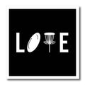 3dRose Love Spelled with disc Golf Clipart. White on Black... - Iron on Heat Transfers (ht-382309)