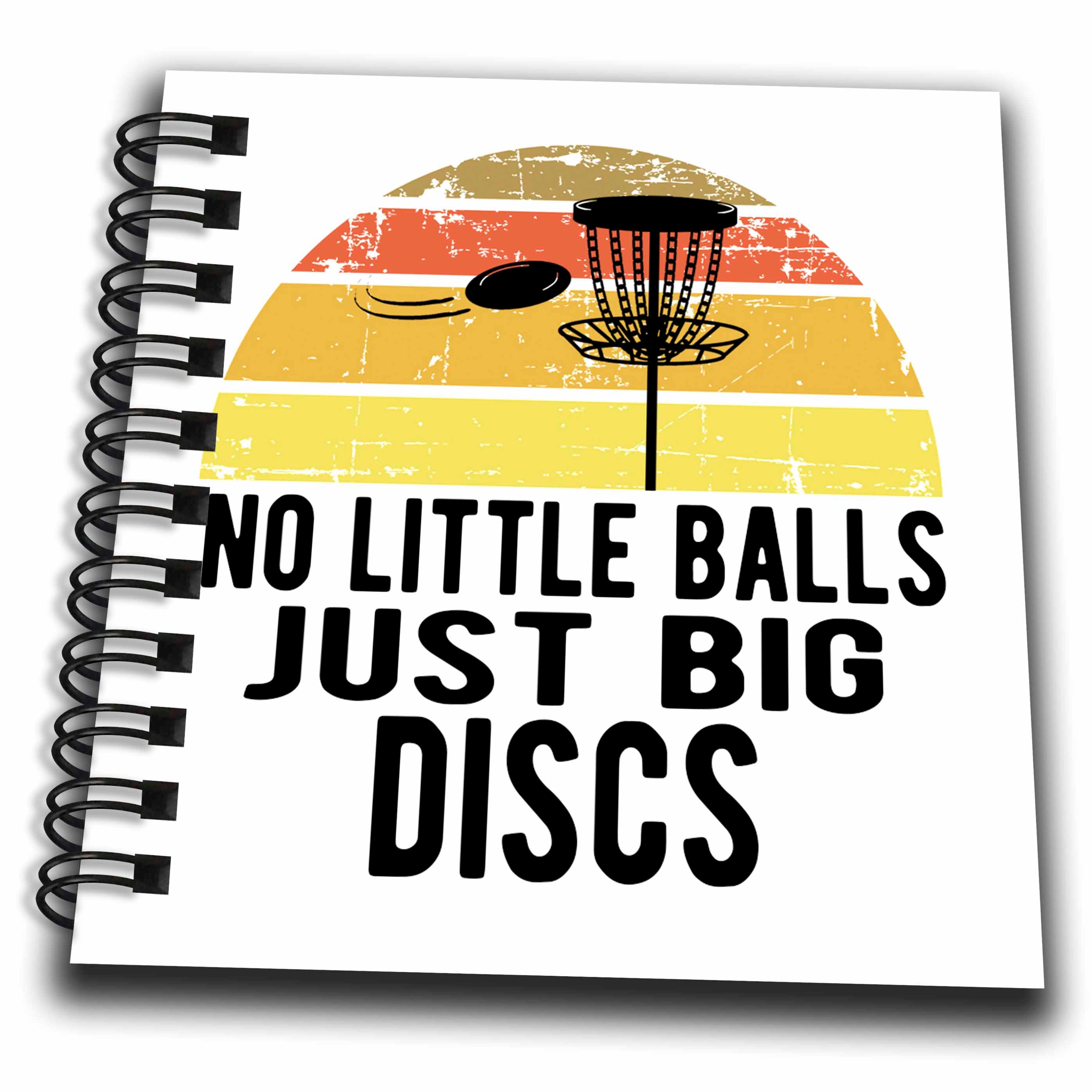 3dRose No Little Balls Just Big Discs in Black and Retro semi Circle on... - Drawing Books (db-382294)