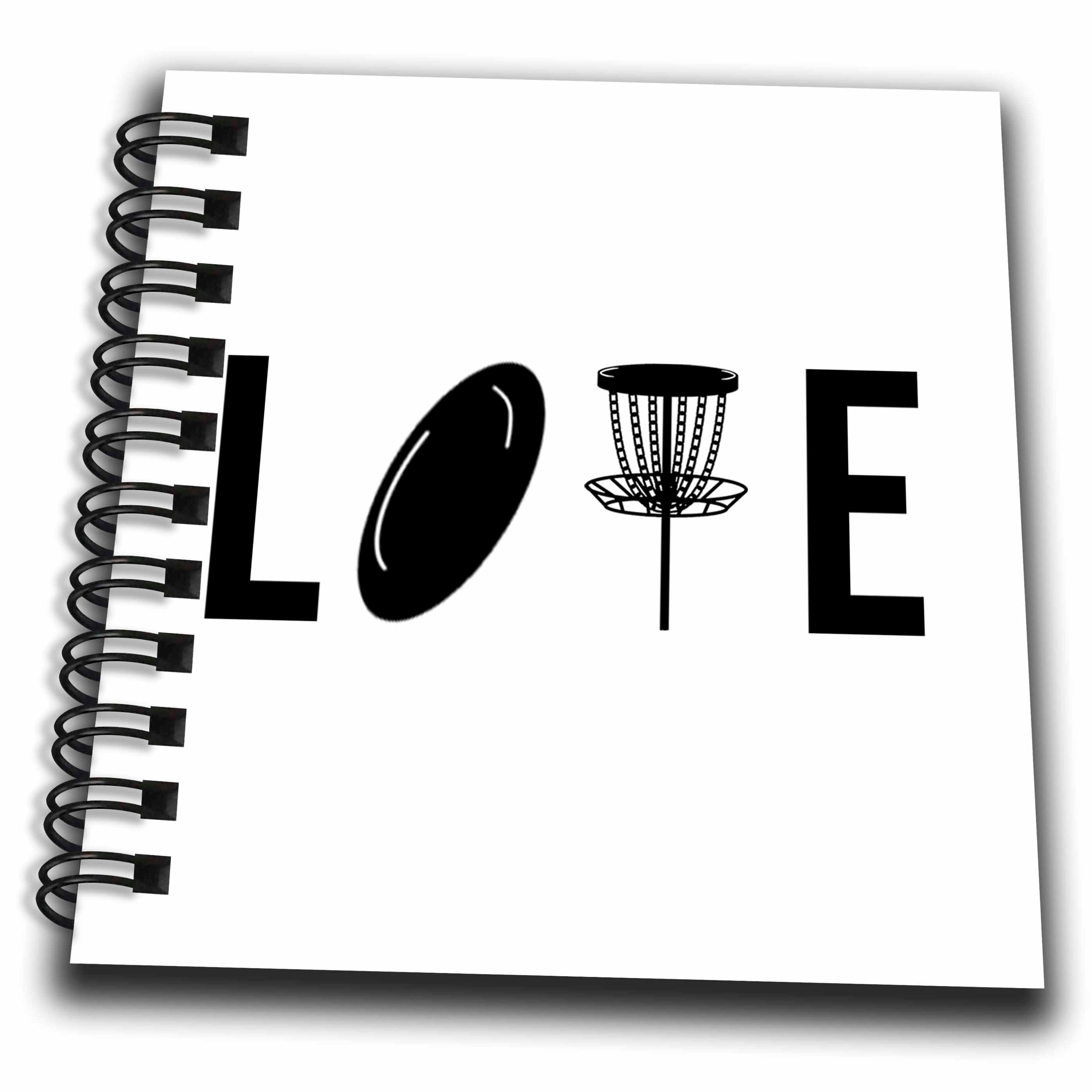 3dRose Love Spelled with disc Golf Clipart. Black on White Background. - Drawing Books (db-382310)